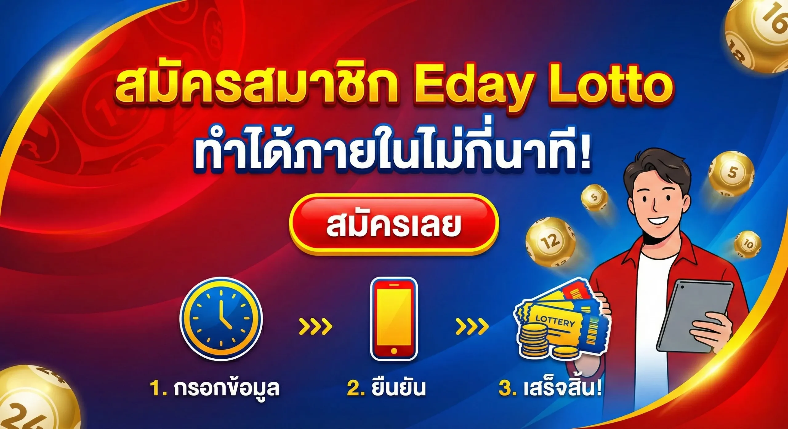 สมัครสมาชิก Eday Lotto